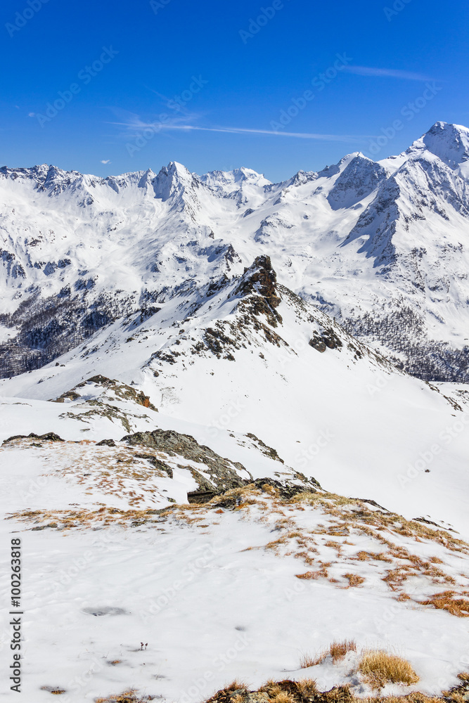 Paesaggio di montagna in inverno