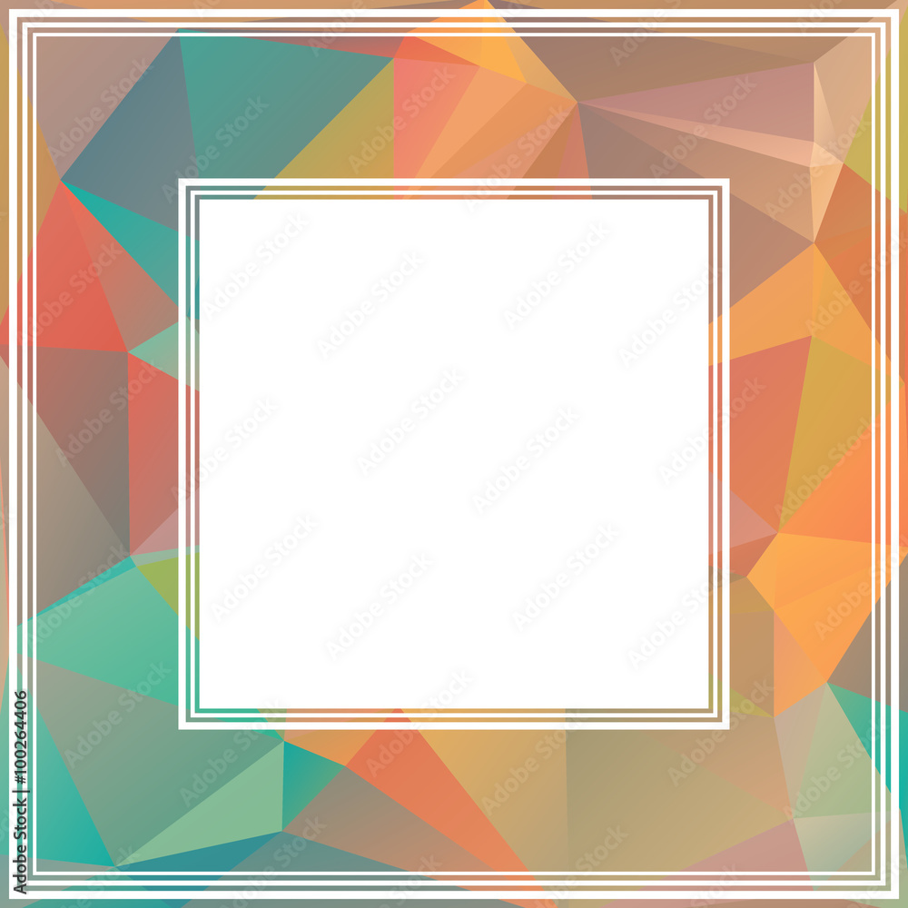 abstract multicolored polygonal border