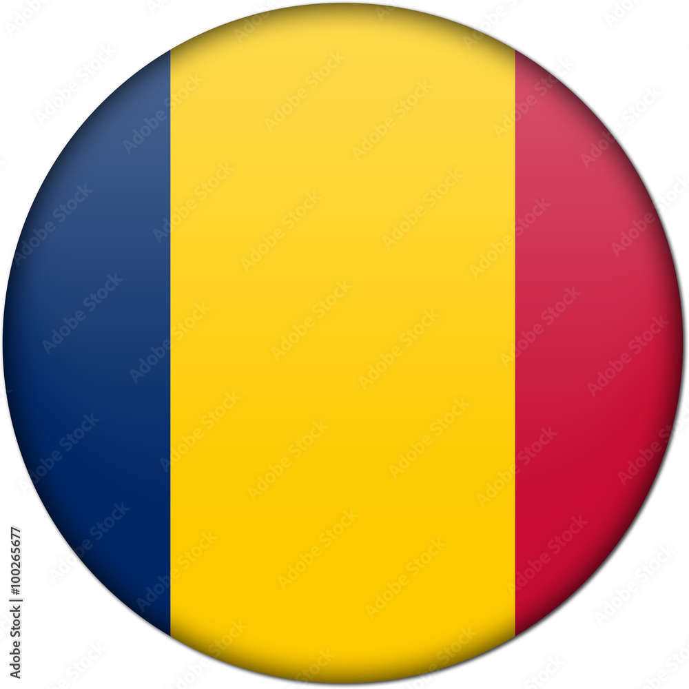 Fototapeta premium chad badge flag