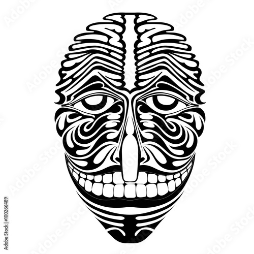 face silhouette of demon or joker 