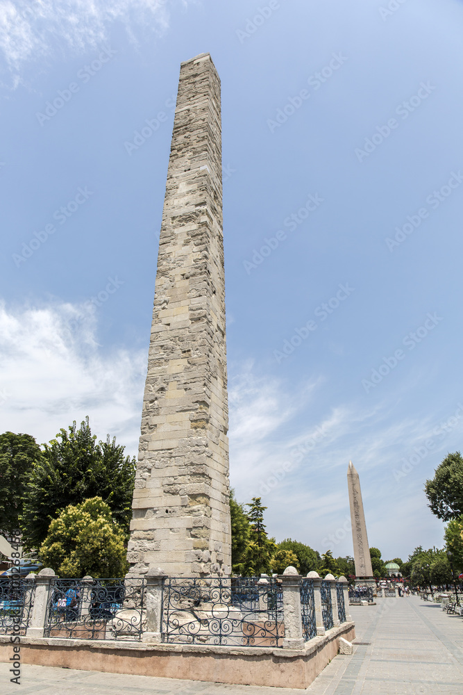 Walled Obelisk in Sultanahmet, Istanbul Turkey