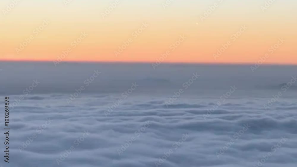 Fog filled San Fernando Valley sunrise time lapse in Los Angeles, California.