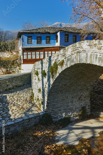 Old house in village of Moushteni near Kavala, East Macedonia and Thrace, Greece photo