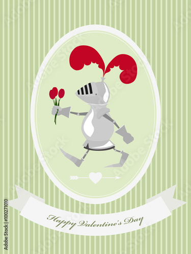 Vintage Valentine Day greeting card for gift