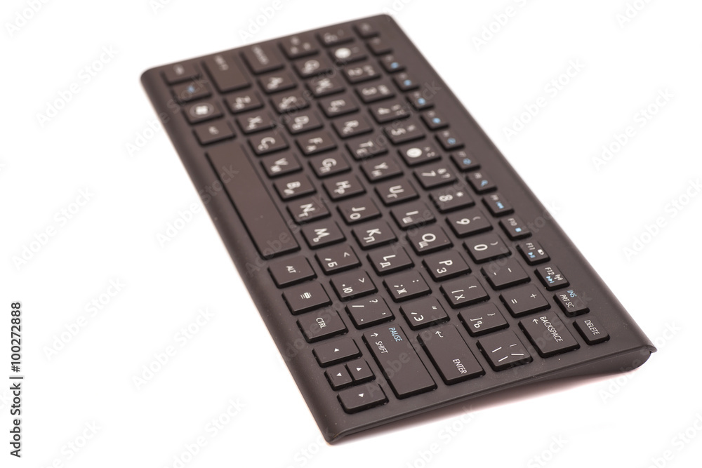 Black computer keyboard isolated on white background Black computer keyboard isolated on white background