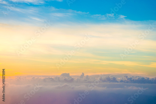 Fototapeta Naklejka Na Ścianę i Meble -  Scenic of orange sunrise sky