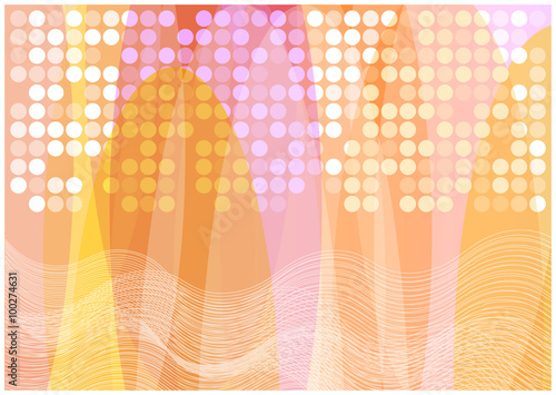 abstract vector background with vawes and dots