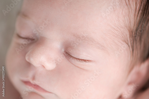 Close-up Shot of a Newborn Baby Boy s Face