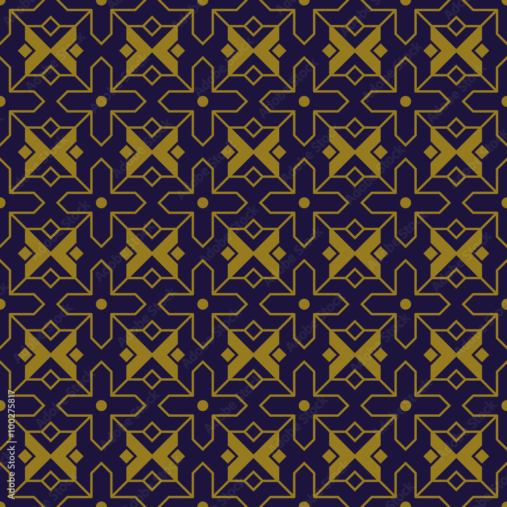 Elegant antique background image of Islam cross star geometry pattern.
