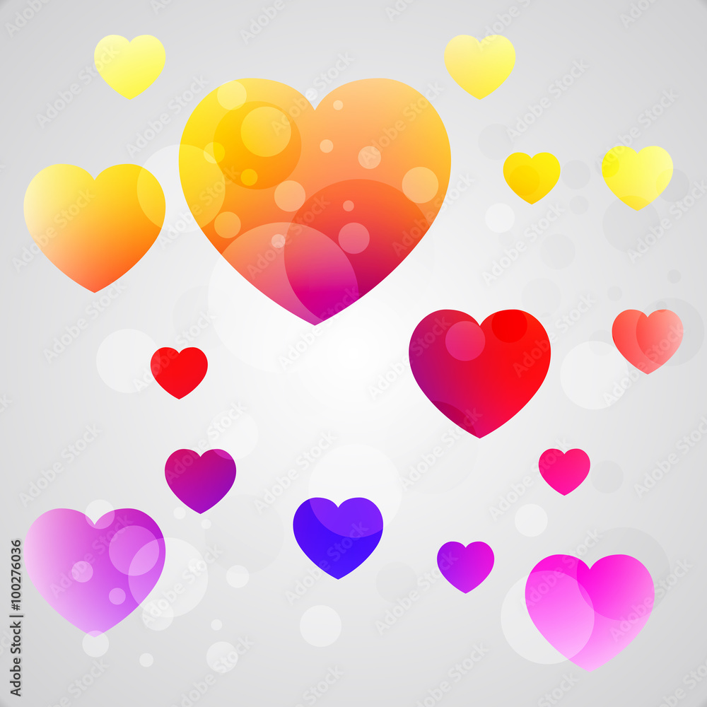 colorful heart background