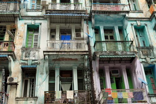 Alte Hausfassaden in Rangun 