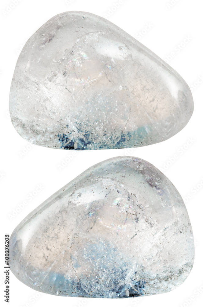 two rhinestone (rock-crystal) gemstones two rhinestone (rock-crystal) gemstones