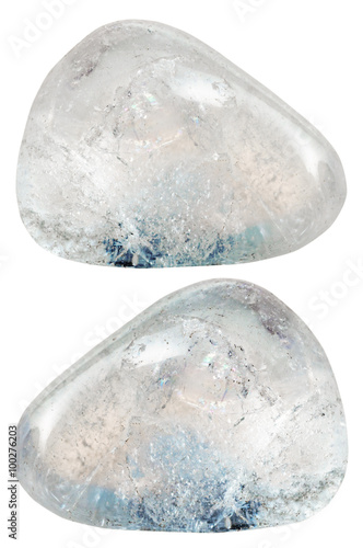 two rhinestone (rock-crystal) gemstones