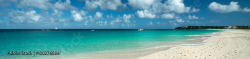 Umbrellas at Meads bay, Anguilla Island