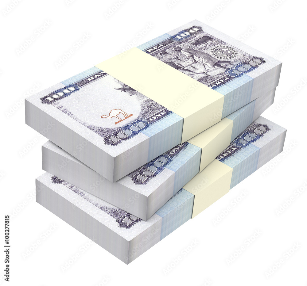 Eritrean nakfa bills isolated on white background. Computer generated 3D photo rendering. Eritrean nakfa bills isolated on white background. Computer generated 3D photo rendering.