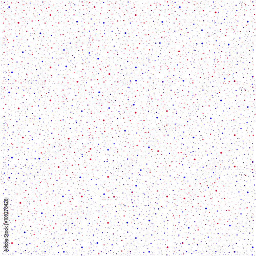 A simple abstract background of random small blue and red spots