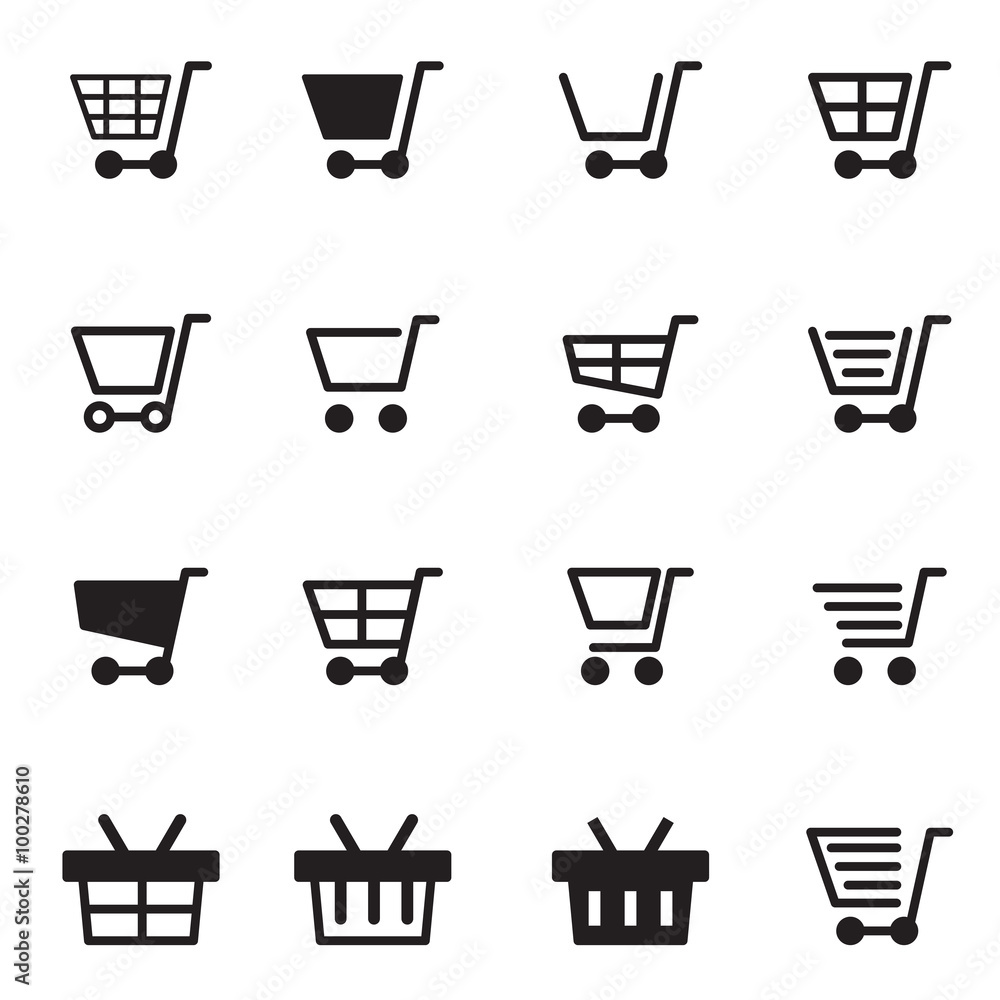 Shopping cart & basket icon