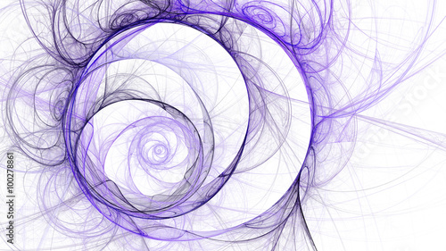 Exotic flower. Space spiral of time. Abstract image. Fractal Wallpaper desktop. Digital artwork creative graphic design. Format 16:9 widescreen monitors.