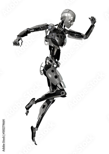 Male Cyborg on White © photosvac