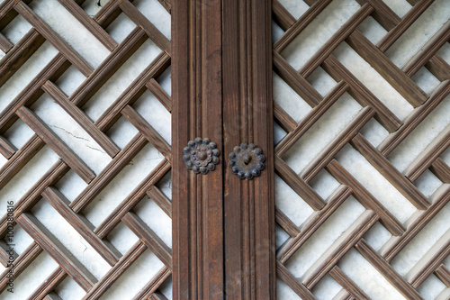 traditional door knob in namsangol village photo
