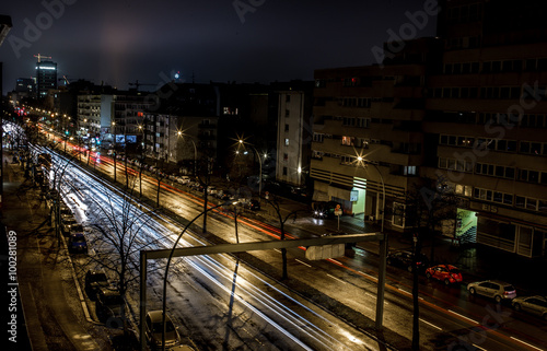Wallpaper Mural Bundesallee in Berlin bei Nacht Torontodigital.ca