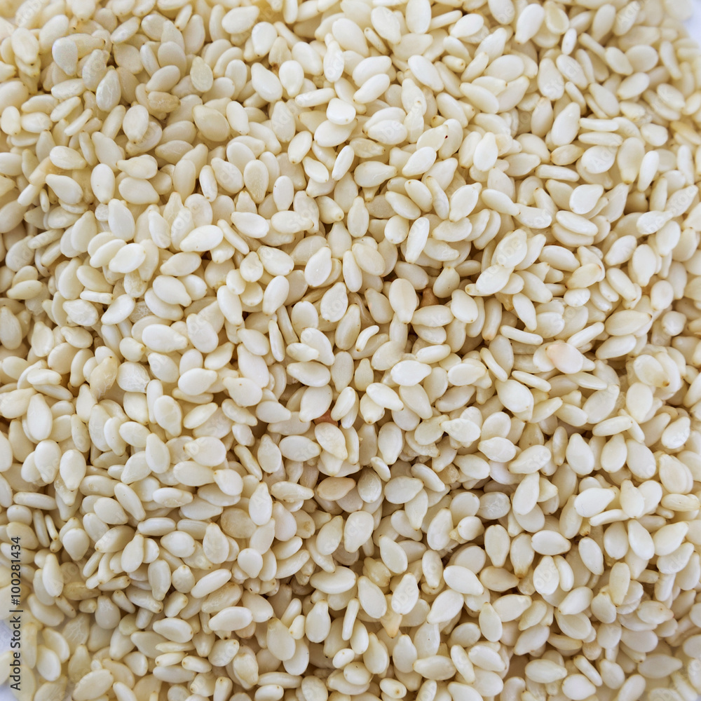 Closeup lots of sesame seeds Closeup lots of sesame seeds