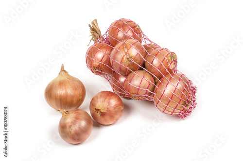 Zwiebeln im Sack/Netz, Sorte Roscoff