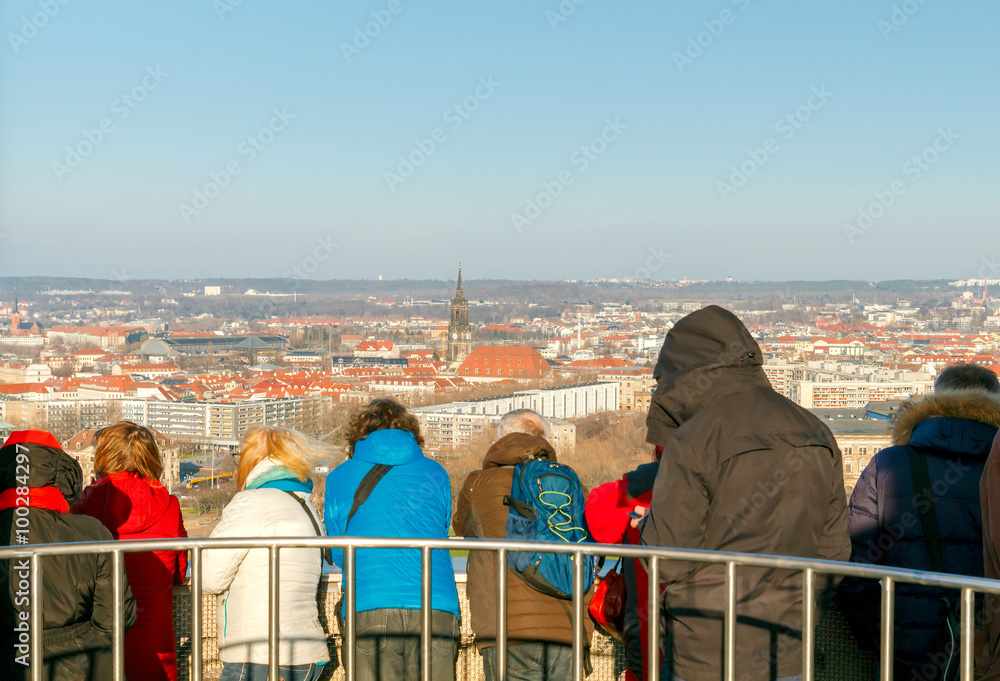 View of Dresden from a height.
