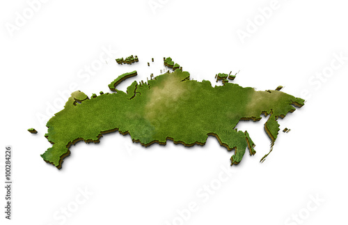 3D Russia Map Terrain