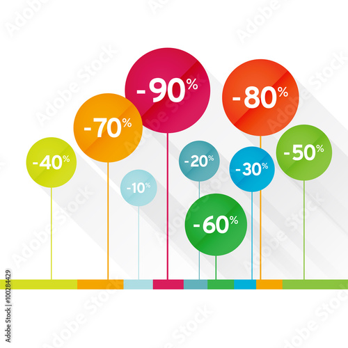 color symbol percent discounts icon