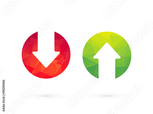 Up down arrows red green