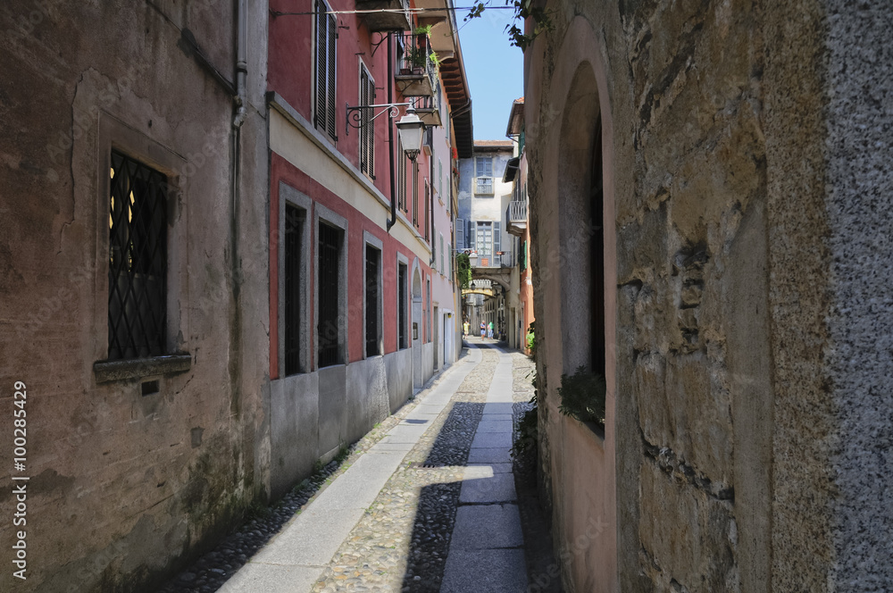 Gasse, Orta San Giulio, Ortasee, Piemont, Italien