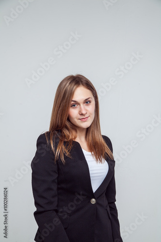 Businesswoman. Young Business woman isolated on white background. Portrait of beautiful