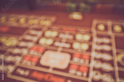 Blurred Craps Table with Instagram Style Filter