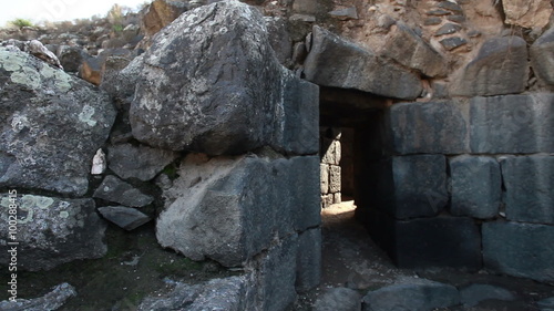 Stock Footage of a stone tunnel at Beit She'an in Israel. photo