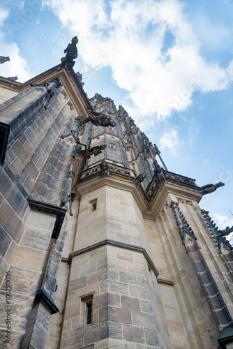 Exterior of the St.Vitus Cathedral in Prague