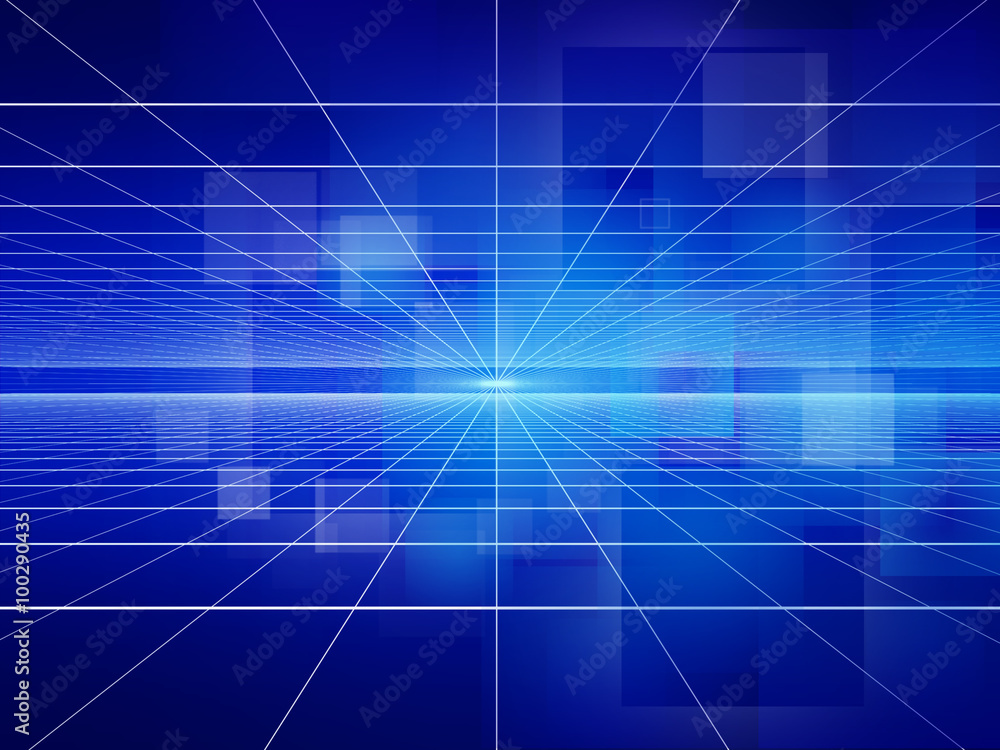A light filled blue abstract background with a fine grid overlay A light filled blue abstract background with a fine grid overlay