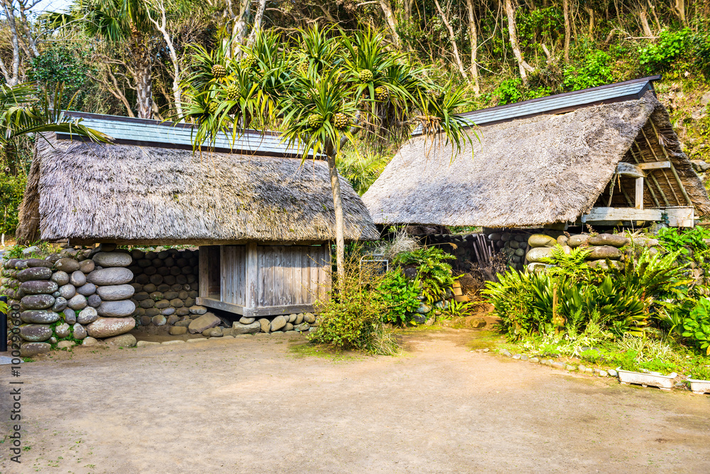 Hachijojima, Tokyo, Japan Village huts. Hachijojima, Tokyo, Japan Village huts.