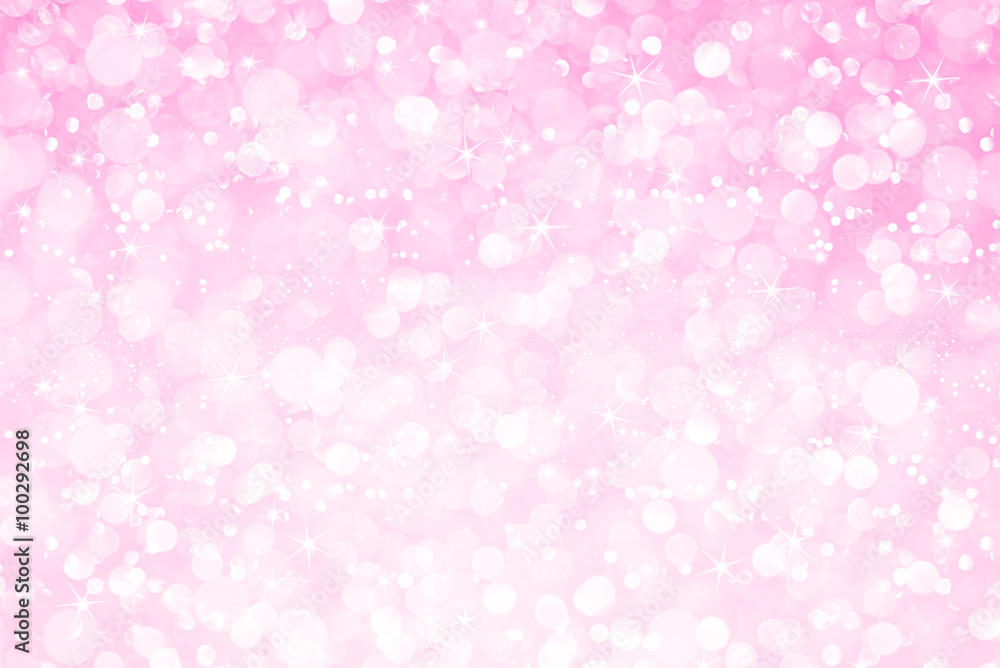 white pink glitter bokeh with stars abstract background white pink glitter bokeh with stars abstract background