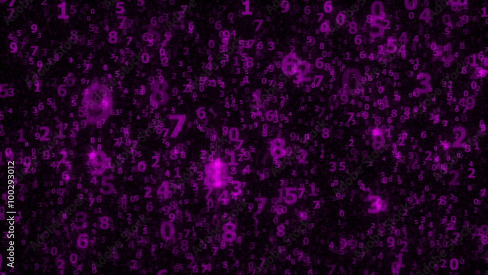 the many sparkling falling purple digits - seamless loop the many sparkling falling purple digits - seamless loop