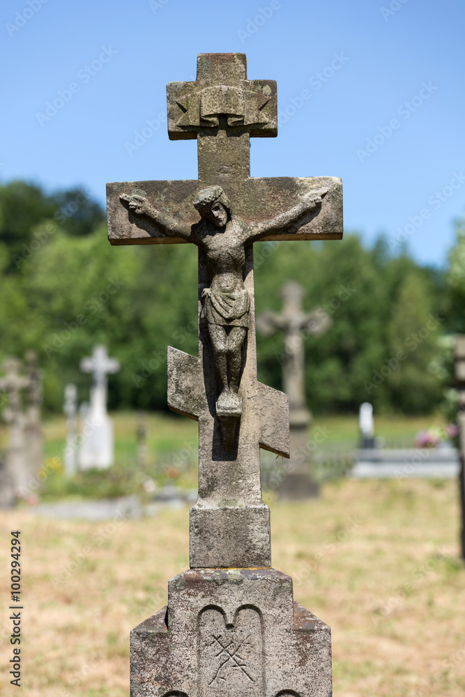 Old, abandoned stony Orthodox crosses Old, abandoned stony Orthodox crosses