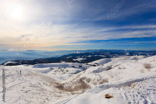Winter panorama from Monte Grappa, Italy © elleonzebon