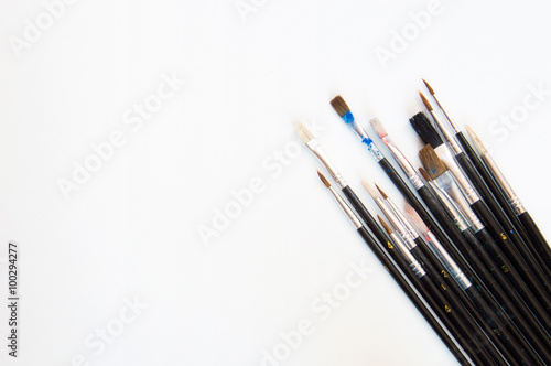 Illustrator paintbrushes on white background