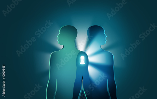 Bilde på lerret Unlocking the Mysteries of Life and Death concept