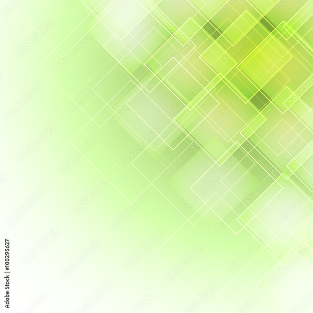 Fototapeta premium abstract green background with rhombus in the corner