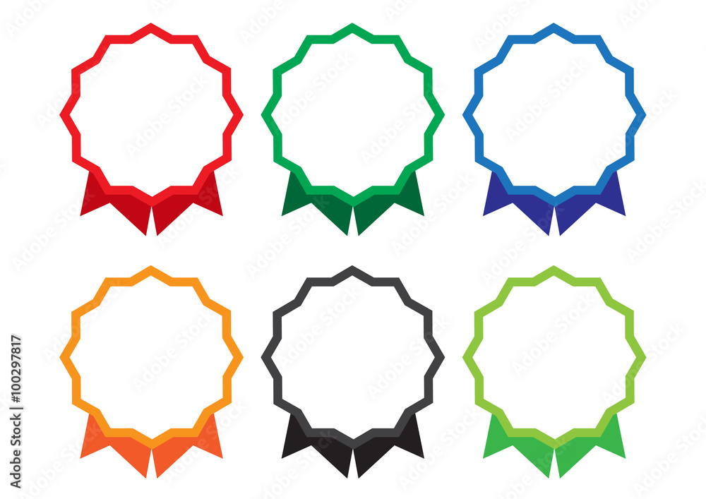 Set of banners, ribbons