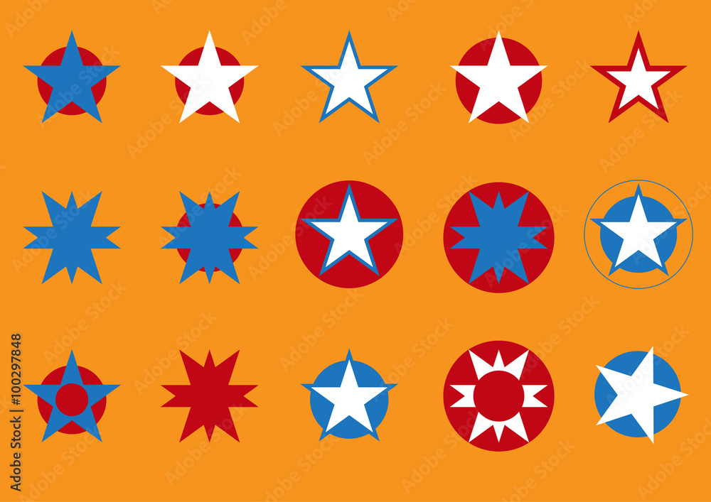Obraz premium stars icons set