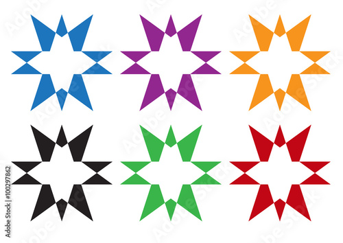 stars icons set