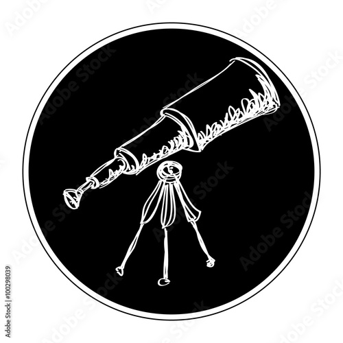 Simple doodle of a telescope