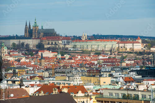 Aerial view over Old Town in Prague